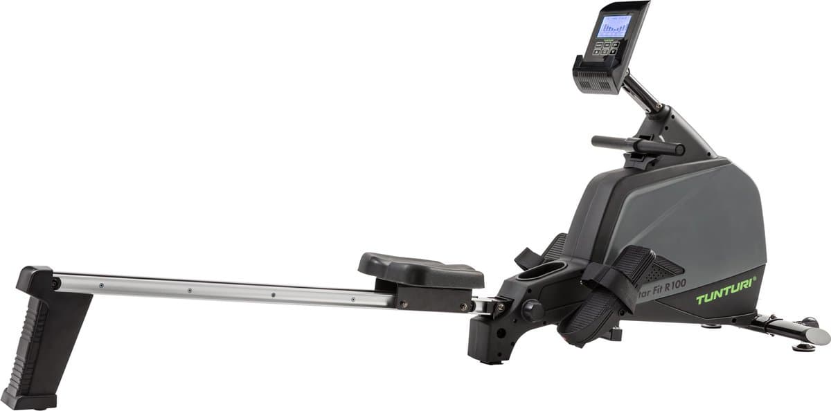 Tunturi Star Fit R100 Roeitrainer - Roeimachine met 24 weerstandsniveaus - Roeiapparaat voor thuis - Opklapbaar - Kleur: zwart