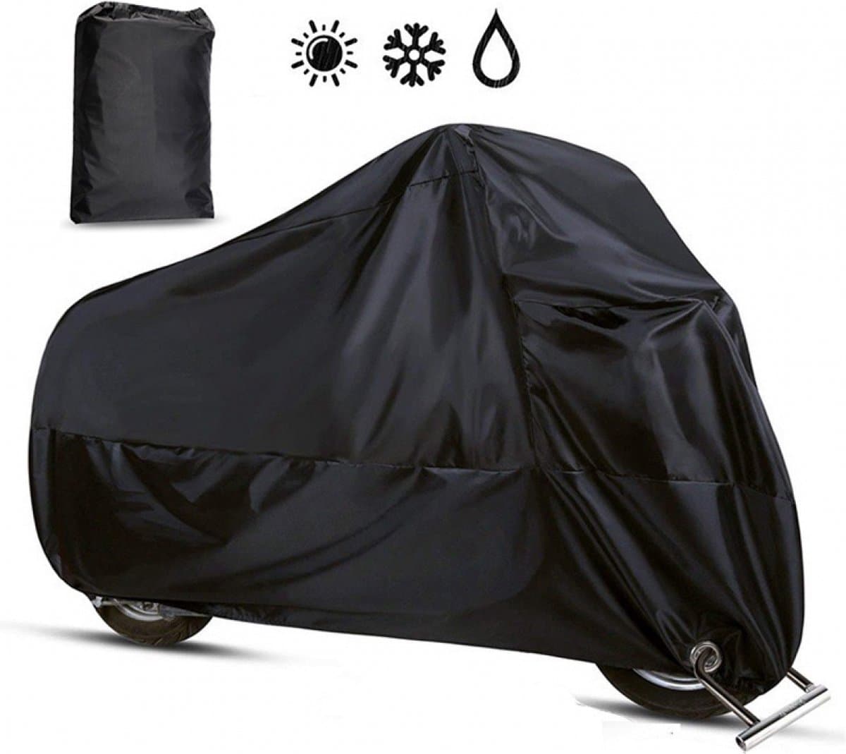 Scooterhoes - Motorhoes Universeel - Waterdicht 300D Oxford - Incl. opbergzak - 265 x 105 x 125 CM - voor alle Scooters / Motors - Geschikt voor Binnen en Buiten - anti-stof/uv
