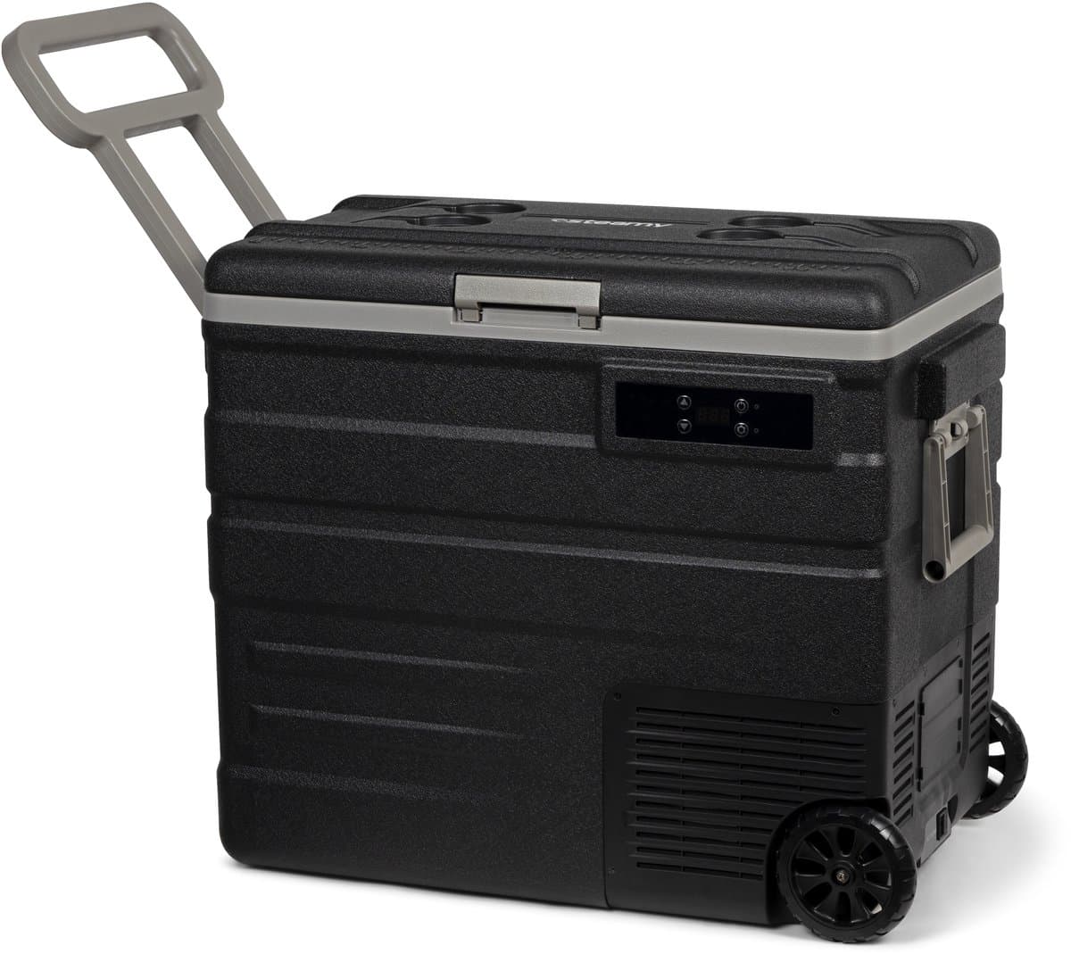 Steamy-E Single Zone Roller Elektrische Compressor Koelbox Op Wielen - Single Zone - 65 liter - 12V en 230V - voor auto en camping - Zwart