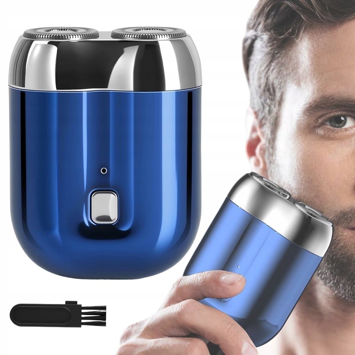Mini draagbare elektrische scheerapparaat - scheerapparaat mannen - Waterdicht - Geschikt voor de gevoelige huid - 300 mAh, 50 minuten batterijduur - Magnetische messen voor eenvoudige reiniging - Perfect voor op reis