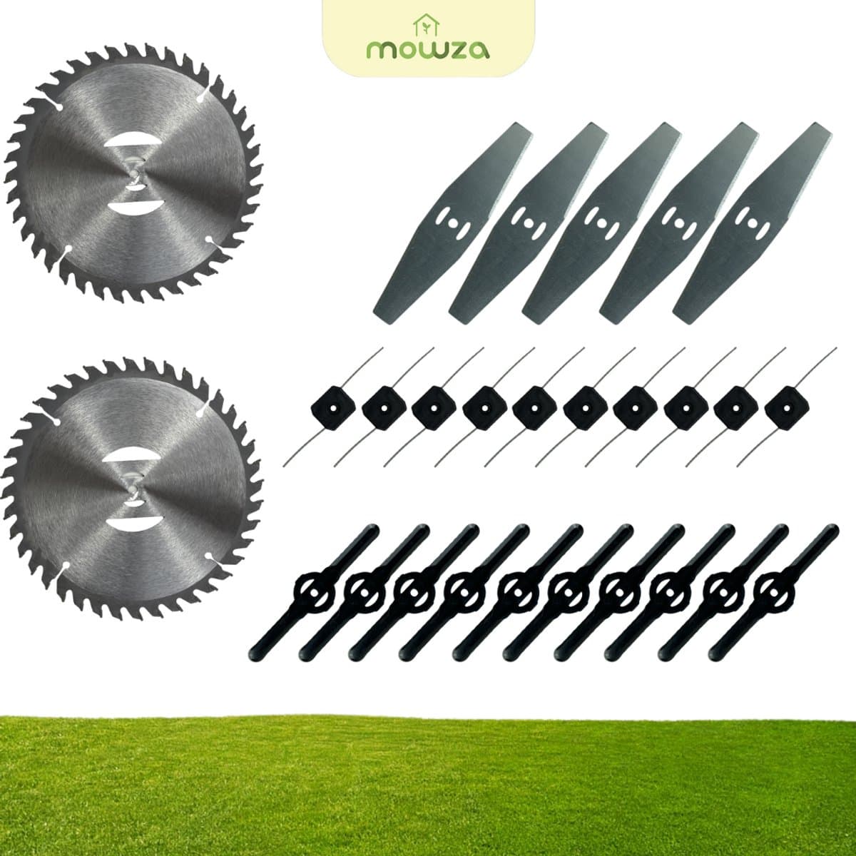 MOWZA® 4-in-1 Kantenmaaier - Grastrimmer – Bosmaaier – Grasmaaier - Accessoires pakket - (27 delig)
