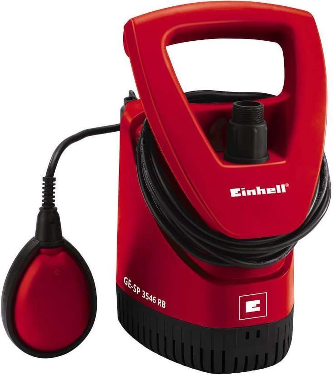 Einhell Elektrische Regentonpomp GE-SP 3546 RB - 350 W - 4600 l/u - Max. opvoerhoogte: 11 m - Max. dompeldiepte: 7 m - Traploos instelbare vlotterschakelaar