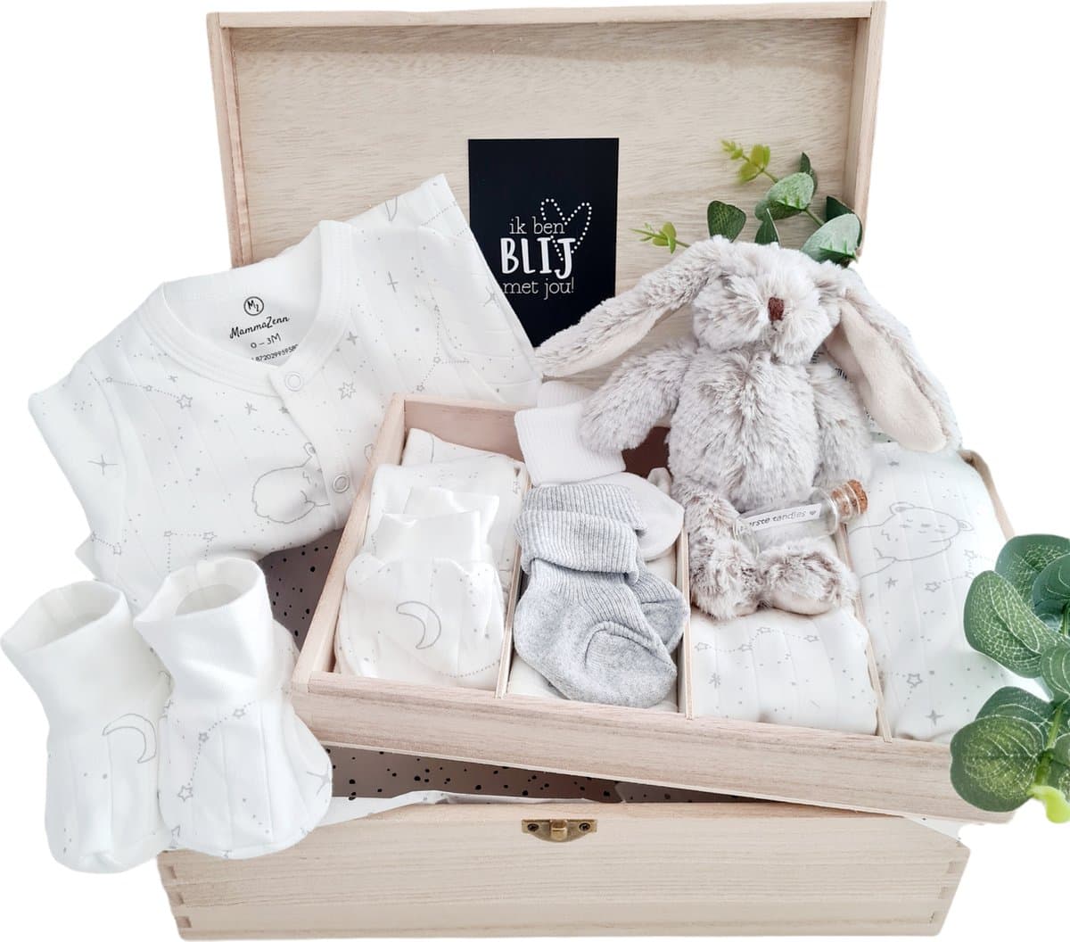 Baby kraamcadeau unisex - Luxe kraamcadeau – Direct klaar om te geven - baby geschenkset - kraamcadeau neutraal - babyshower cadeau voor jongen en meisje - gender neutraal babycadeau - 10 delige Baby Geschenkset - Gender reveal party cadeau