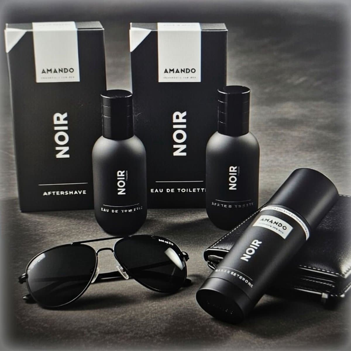 Amando set NOIR : Eau de Toilette 50ml Aftershave 100ml en Deodorant 150ml