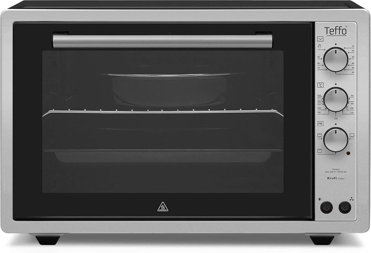 Teffo Vrijstaande Oven XL 50L – Pro Elektrische Oven met Thermostaat voor Grote Gerechten