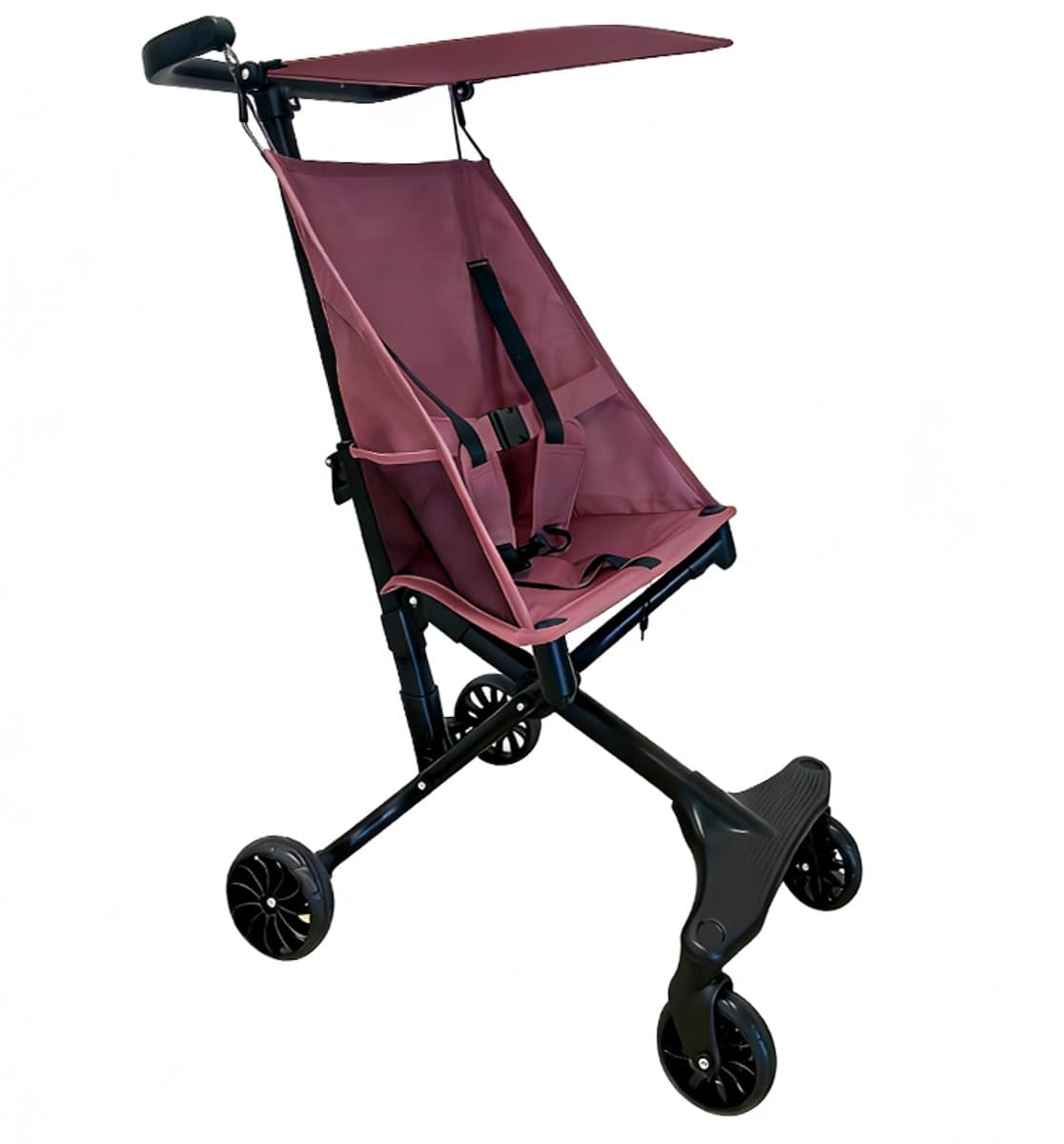 Lichtgewicht Buggy & Reisbuggy - Compact inklapbaar Kinderwagen - Opvouwbaar Wandelwagen - Tot 22 kg Draagkracht - Stabiel 4-Wiel Design & Anti-Schok - Ideaal voor Camping & Auto - Oersterk Aluminium Frame - Voor kinderen van 1、2、3、4、5、6 jaar - Roze