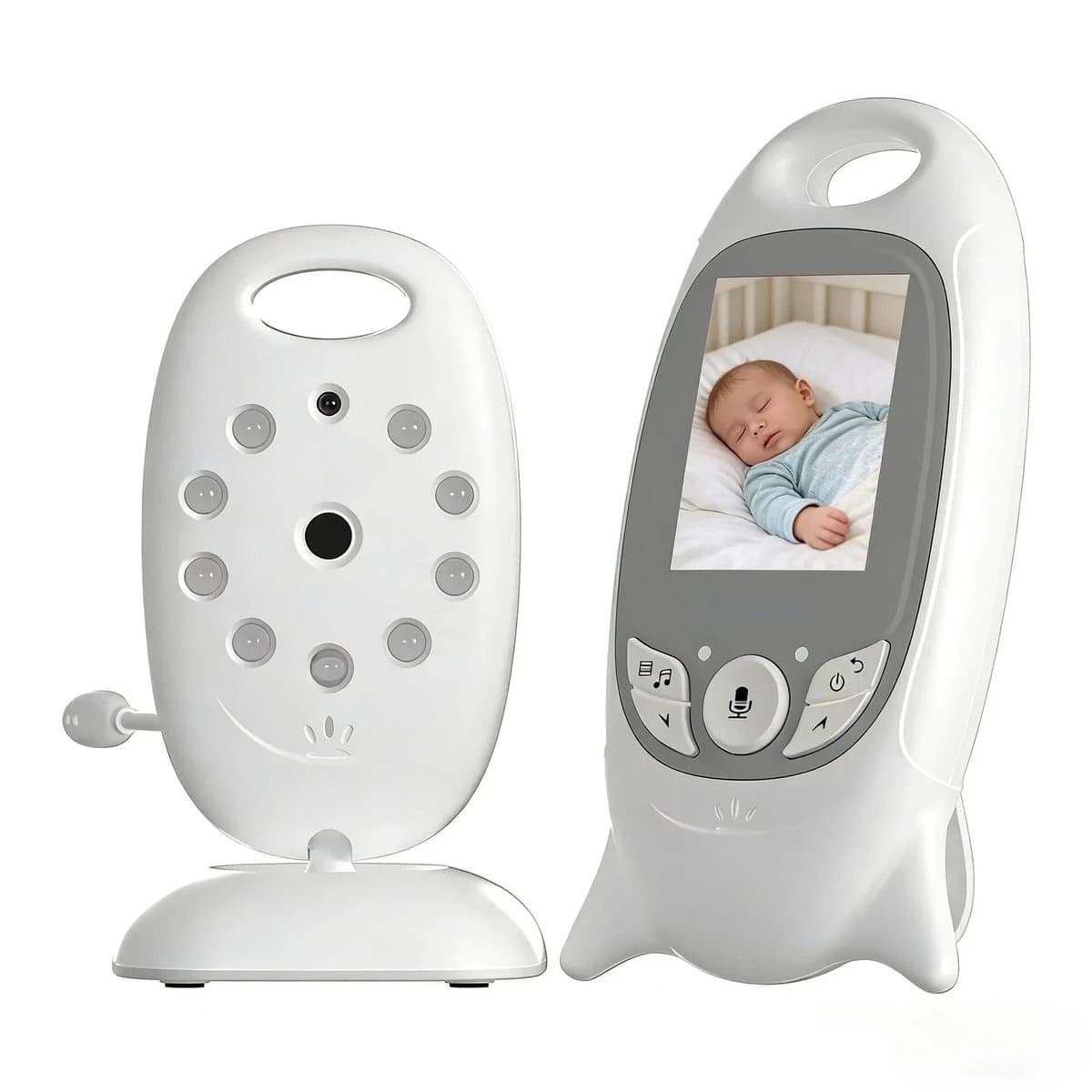 BOIFUN Babyfoon - Babyfoon met Camera - Baby Monitor - Baby Camera - Video & Audio - Nachtvisie - Wit