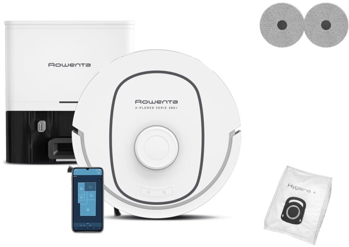 Rowenta X-Plorer Serie 380+ RR89U7 - Robotstofzuiger - 8.000 Pa - Geschikt voor Alle Vloertypes - Automatisch leegstation