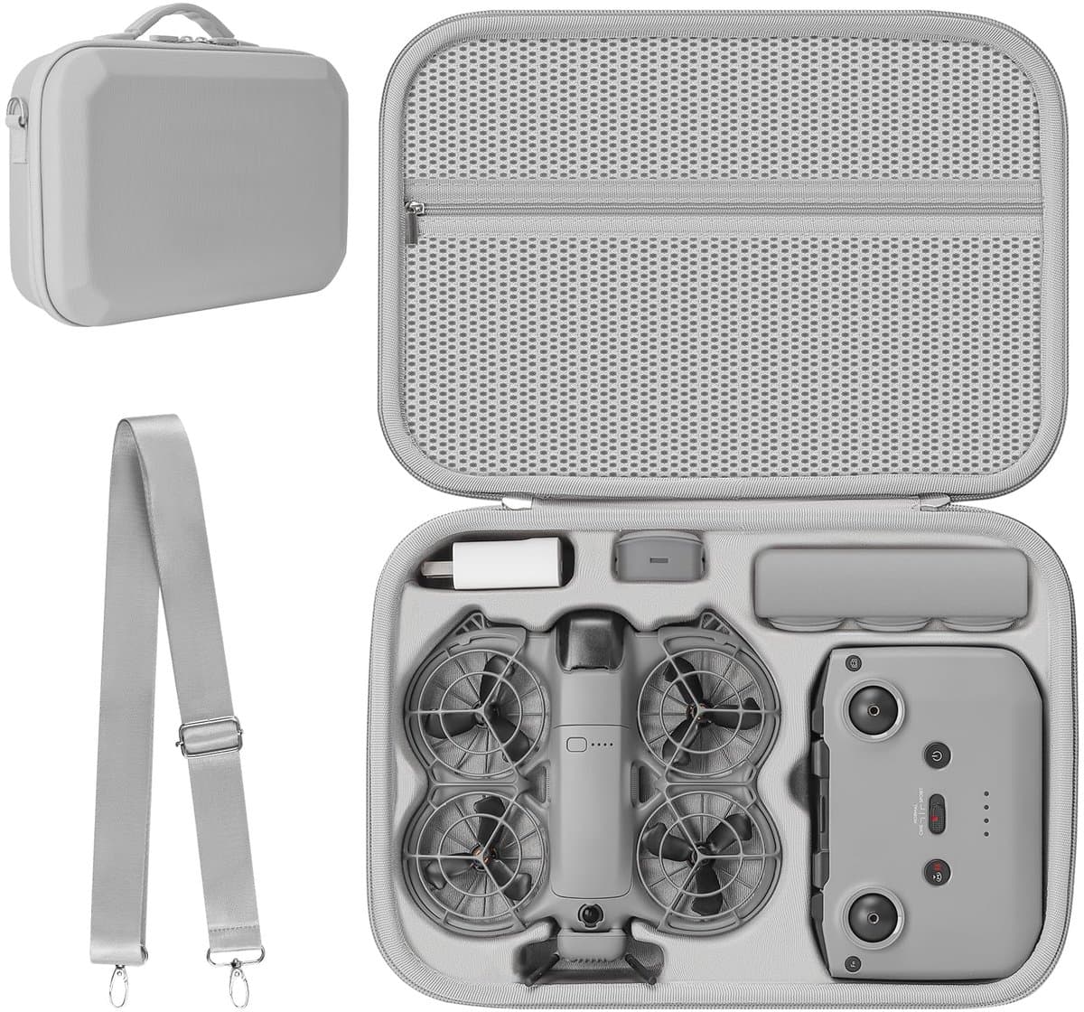 Tas voor DJI Neo 2 Case, draagtas voor DJI Neo 2 Fly More Combo accessoires, compacte reistas voor RC-N3 Controlle/Neo2 accukoffer, voor drone bescherming/opslag