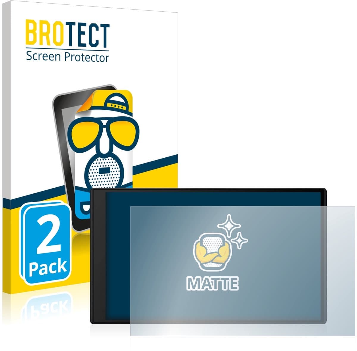 BROTECT - Screenprotector voor Garmin DriveSmart 76 - Folie Beschermfolie matte 2 Stuks