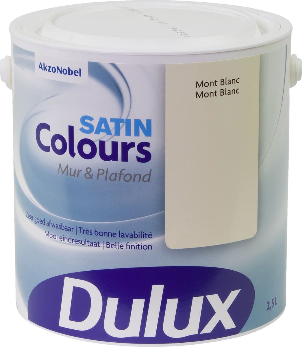Dulux Colours Mur & Plafond Satin - Mont Blanc - 2,5 L
