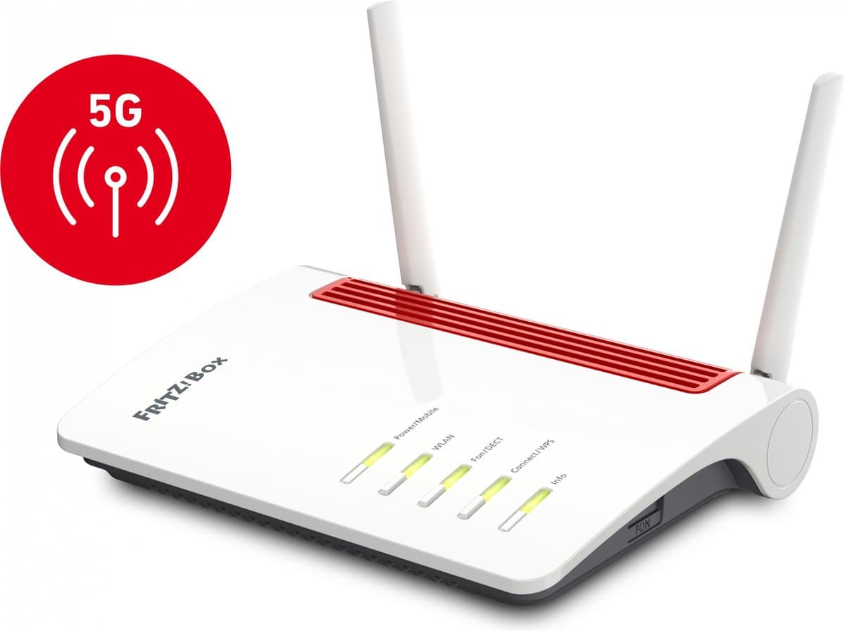 FRITZ!Box 6850 5G - Router - Mesh Master - 3G-4G-5G - Dual-Band - AC WiFi 5 - 400 - 866 Mbps - Duits model
