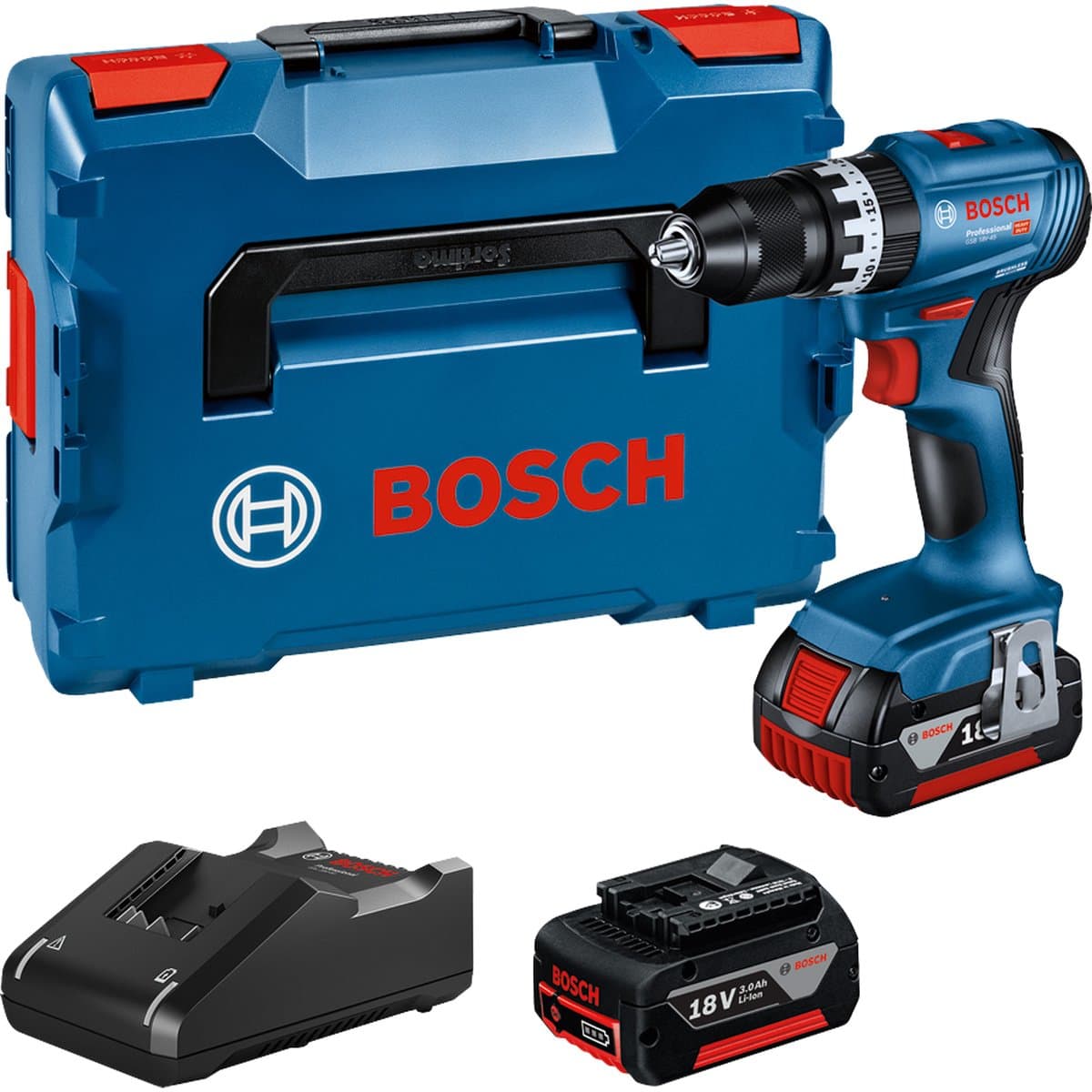 Bosch Professional GSB 18V-45 Accu Klop-/Schroefboormachine 18V 3.0Ah in L-Boxx