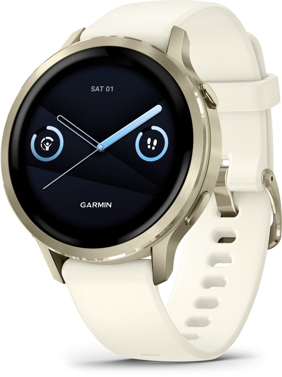Garmin Venu 4 - Multisport smartwach - 41 mm - AMOLED - Goudkleurig/Creme