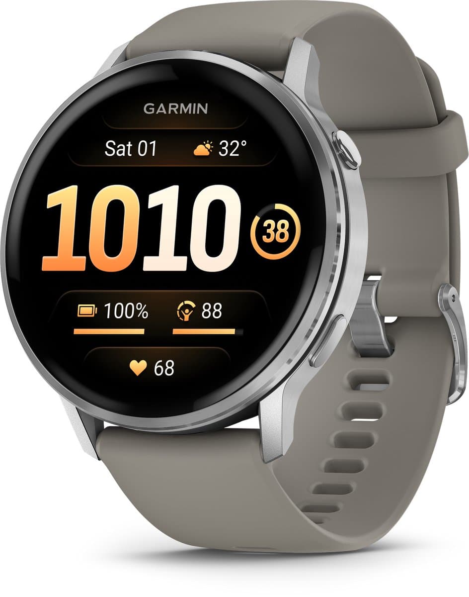 Garmin Venu 4 - Multisport smartwach - 45 mm - AMOLED - GPS - Zilverkleurig/grijs