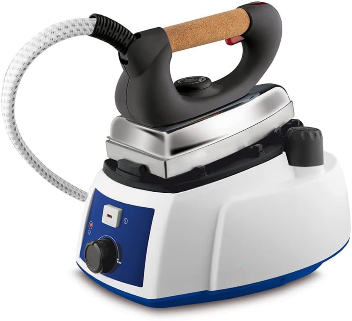 SCH® Strijkijzer met stoomgenerator - strijkijzer met stoom - Strijkijzer - Wit/Blauw - 25cm x 35cm x 27cm