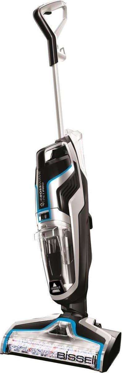 BISSELL CrossWave Pet Pro Steelstofzuiger met Dweilfunctie - Vloerreiniger met Snoer - 3 in 1 Stofzuiger, Dweil & Drogen - Multi Surface Vacuum Cleaner - Reinigingsmachine voor Tapijt & Harde Vloeren - Perfect voor Huishoudens met Huisdieren - 2225N