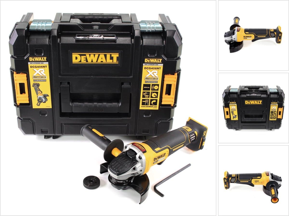 DeWALT DCG406NT Accu haakse slijper 18V XR Basic Body in TSTAK