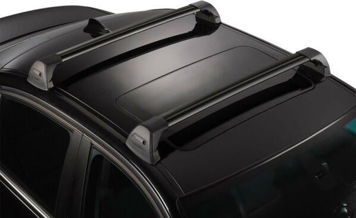 Tesla Model S Dakdrager Zwart juni 2015 - heden Yakima Whispbar Flush Auto Exterieur Accessoires