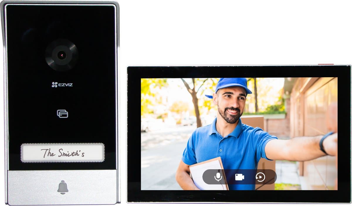 Ezviz HP7 IP-camera - 2K - Video intercom - Buitencamera - Touch monitor - Zwart - 1 Stuk