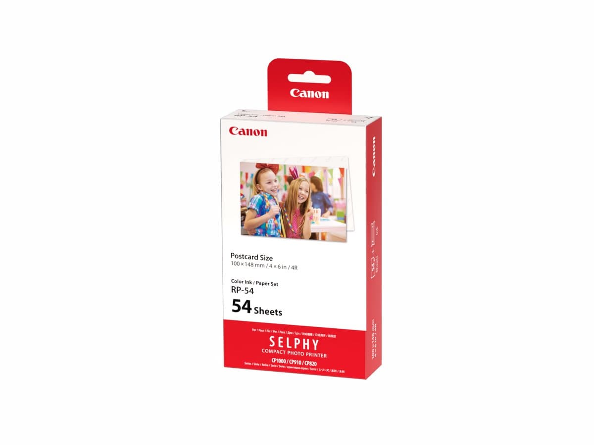 Canon RP-54 - Instant fotopapier - Inkt/papierset - Voor SELPHY CP-printers - Origineel - 10 x 15 cm formaat - 54 sheets