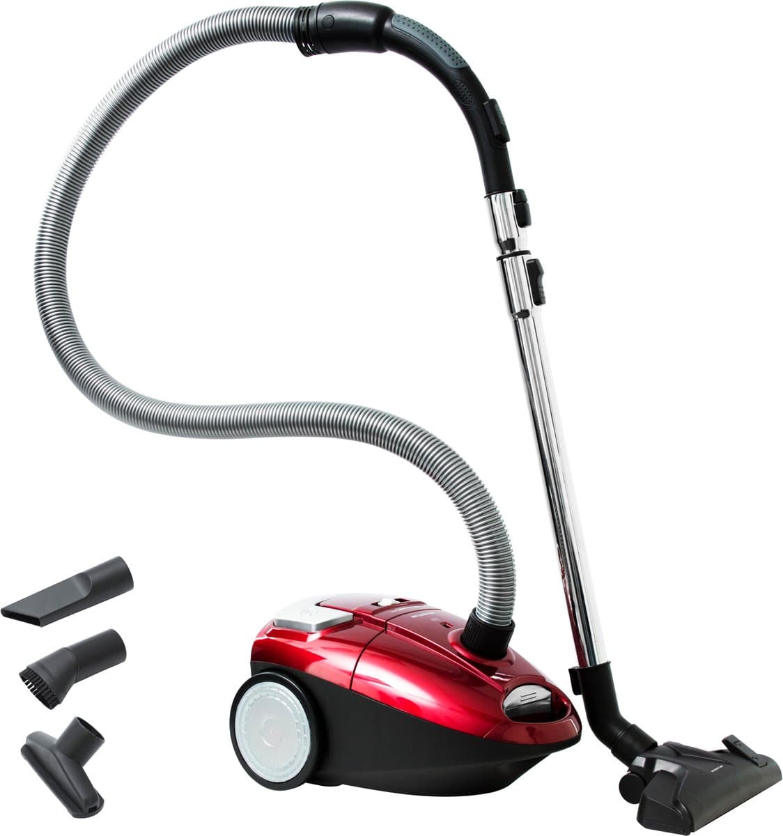 Inventum ST154RZA - Stofzuiger met zak - 1,5 liter - HEPA 13 - Lichtgewicht - Rood