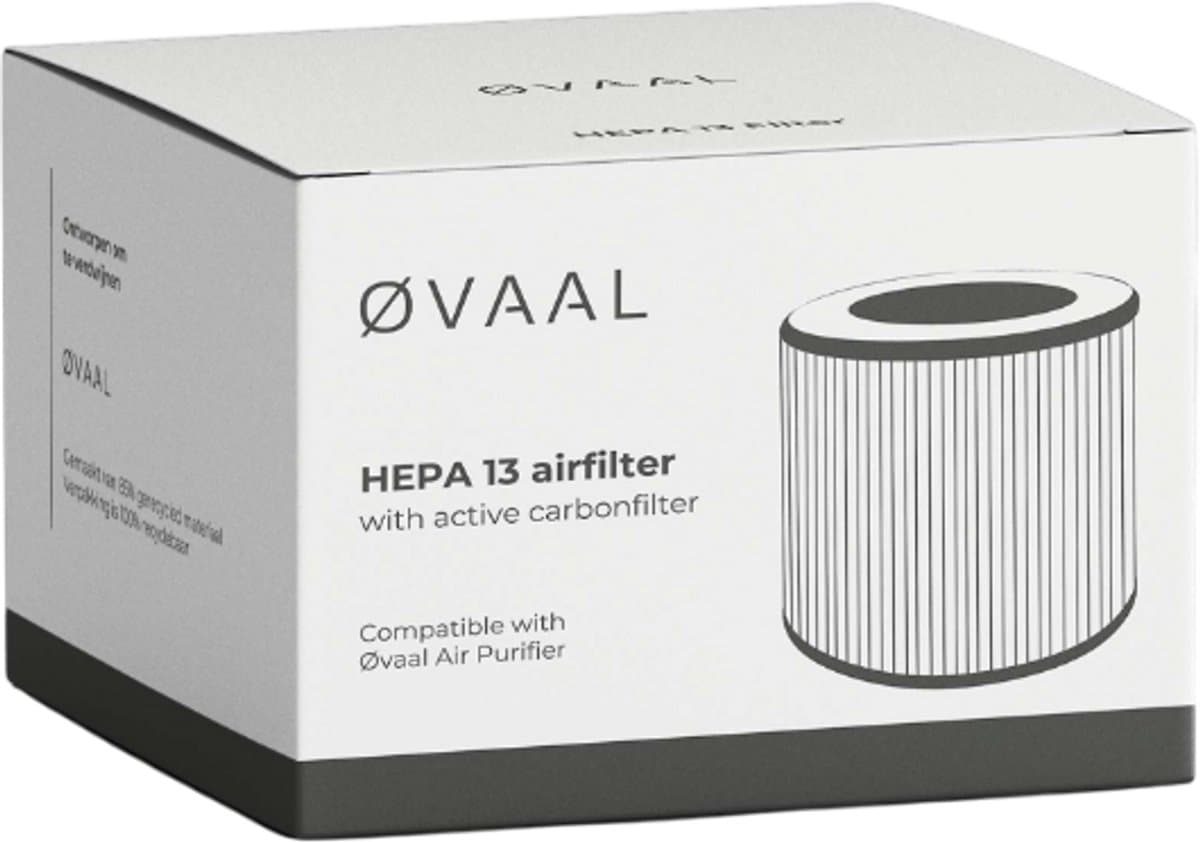 Øvaal HEPA13 Luchtfilter + Koolstoffilter - Geschikt Voor Øvaal Skån Luchtreiniger - Air Purifier - 250 m³/u