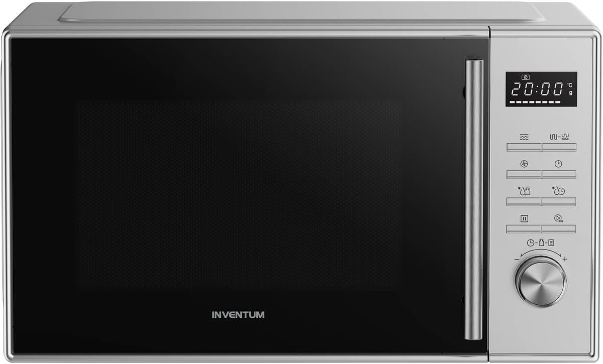 Inventum MN237CS Combimagnetron - 23L - 900W - Hetelucht- en grillfunctie - 10 kookprogramma's - 4 combistanden - Ontdooifunctie - Kinderslot - Zilver