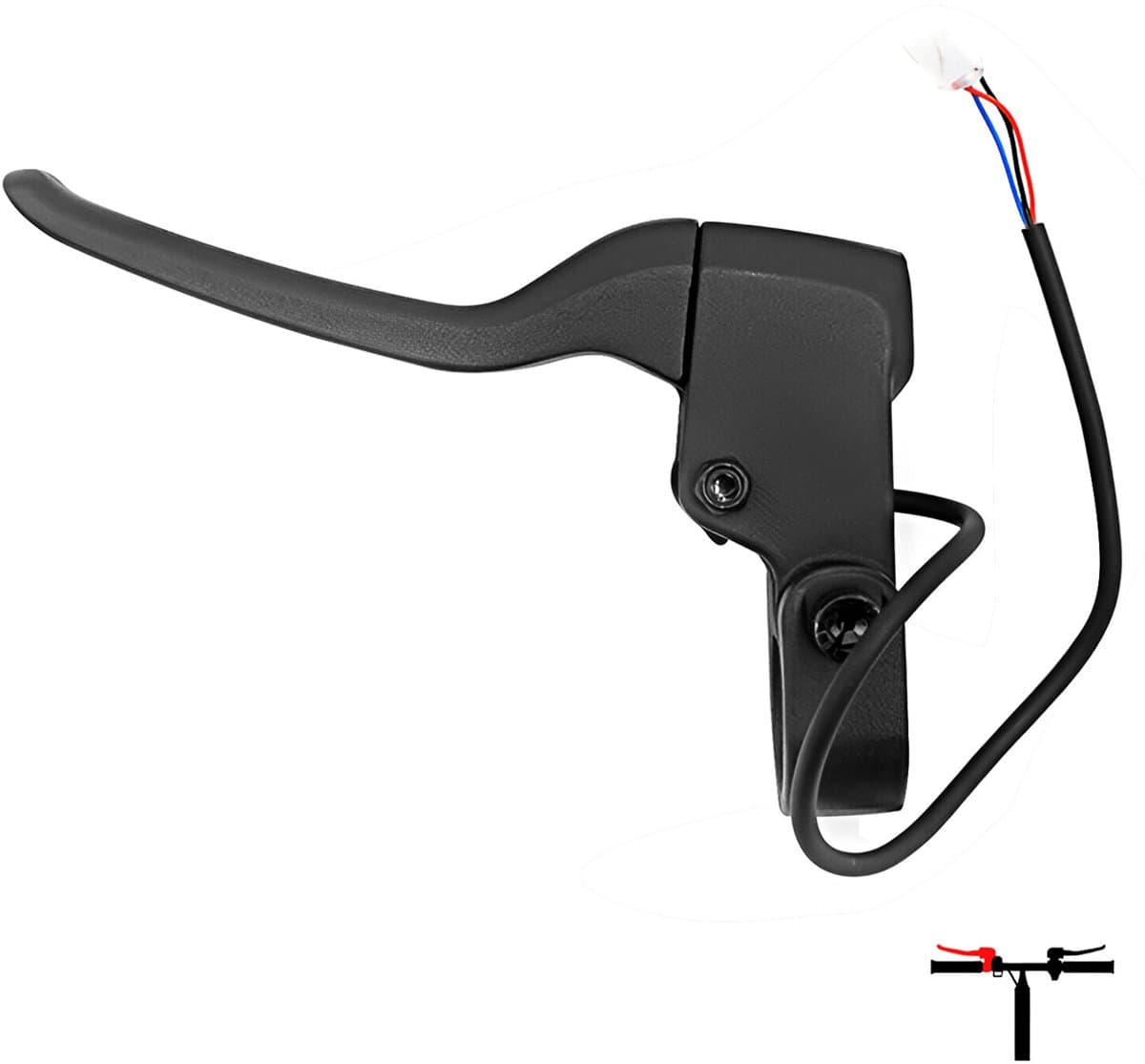 Avizar Linker Remhendel Scooter Niu KQi2 met Sensor en Robuuste Kabel, Zwart
