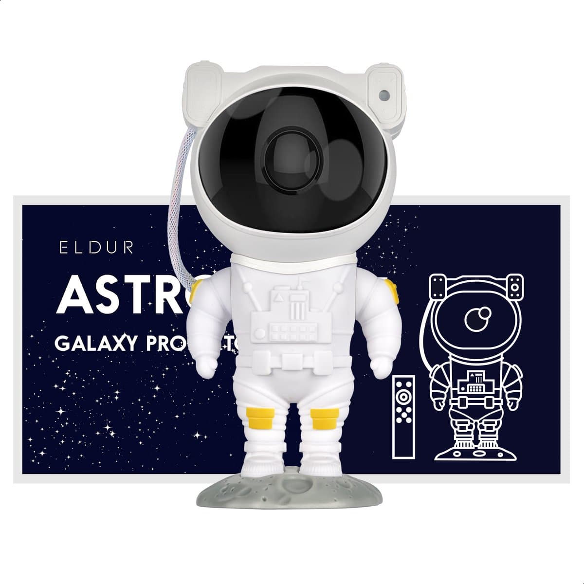 Eldur® Astronaut Sterren projector - Sterrenhemel - Galaxy projector - Incl. NL handleiding