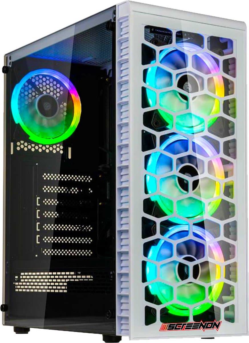 ScreenON - Game Computer / Gaming PC - Ryzen 5 - 500GB M.2 SSD - 16GB RAM - Intel Arc A380 - Game PC TX88553 - Windows 11