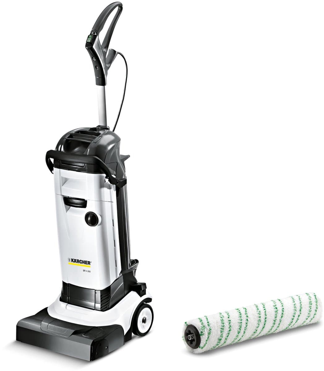 Kärcher BR 4.300 SET - Incl. extra microvezelrol - Vloerreiniger - 200 m² - Direct droog - 4/4 liter reservoir - Rolborstel rood - 820 W