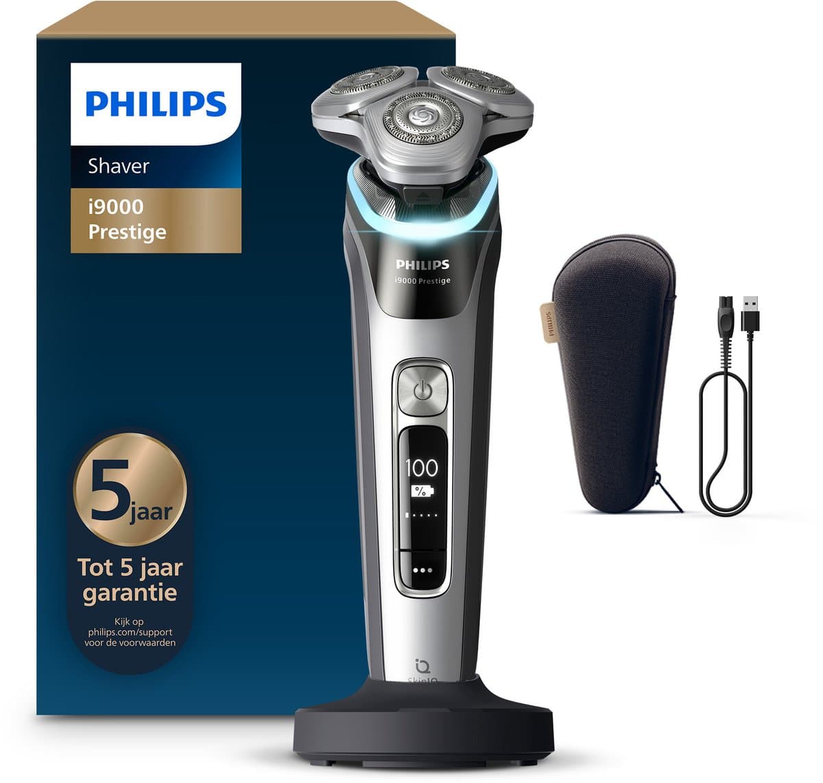 Philips Shaver i9000 Prestige - Elektrisch Scheerapparaat Voor Mannen - Zilver - XP9204/10