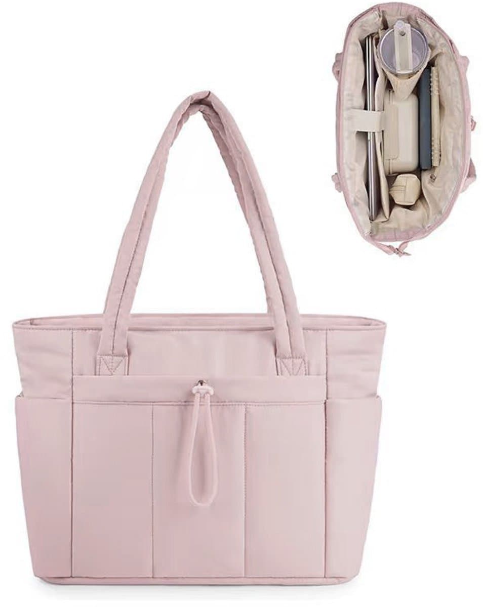 Tassen - Handtassen - Sporttassen - Dameshandtassen - Reistassen - Werktassen - Luiertassen - Met bekerhouder - Met laptopvak - Geschikt voor reizen - werk - verpleegkundigen - vrouwen - strand - winkelen - roze