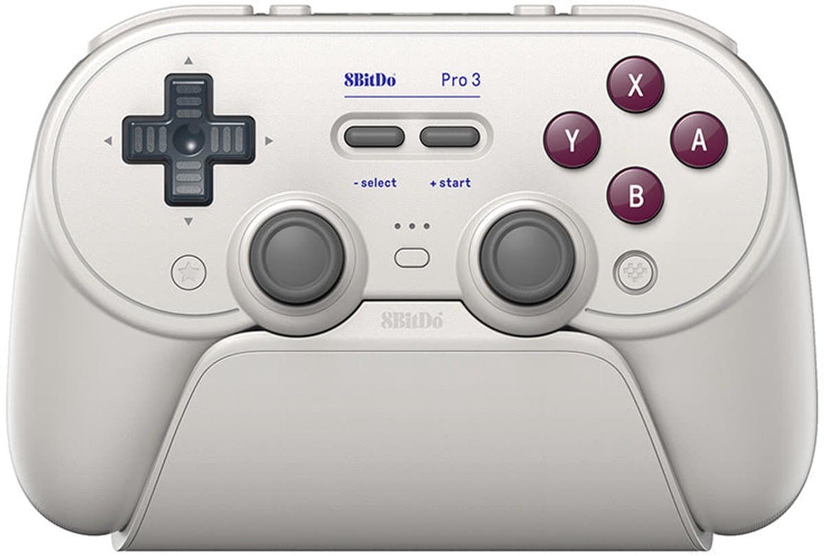 8BitDo Pro 3 Bluetooth Controller - Draadloze Gamepad - Nintendo Switch / Switch 2 / PC / Mac / Android / iOS - Bluetooth & 2.4 GHz & USB - Zilver