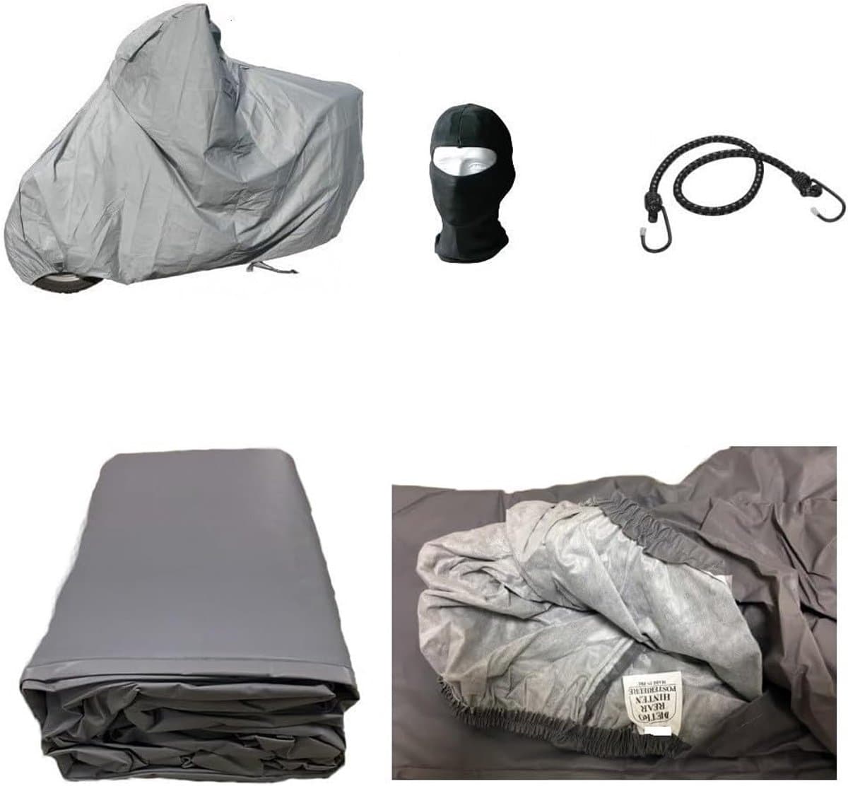 Motorhoes - Universele Jas - Motor Beschermen - Pluche Binnenvoering - 220 x 95 x 110 cm - Grijs