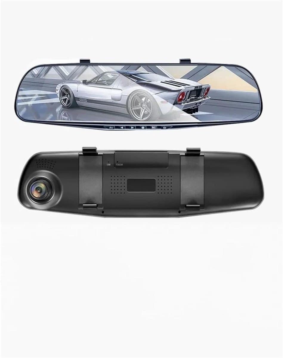 Car Camera 4.3In Dash Cam Car DVR 24H HD 1080P Dash Camera Dual Lens Video Recorder 1080P Dashcam Mirror Driving Recorder Dashcam(Size:32g)