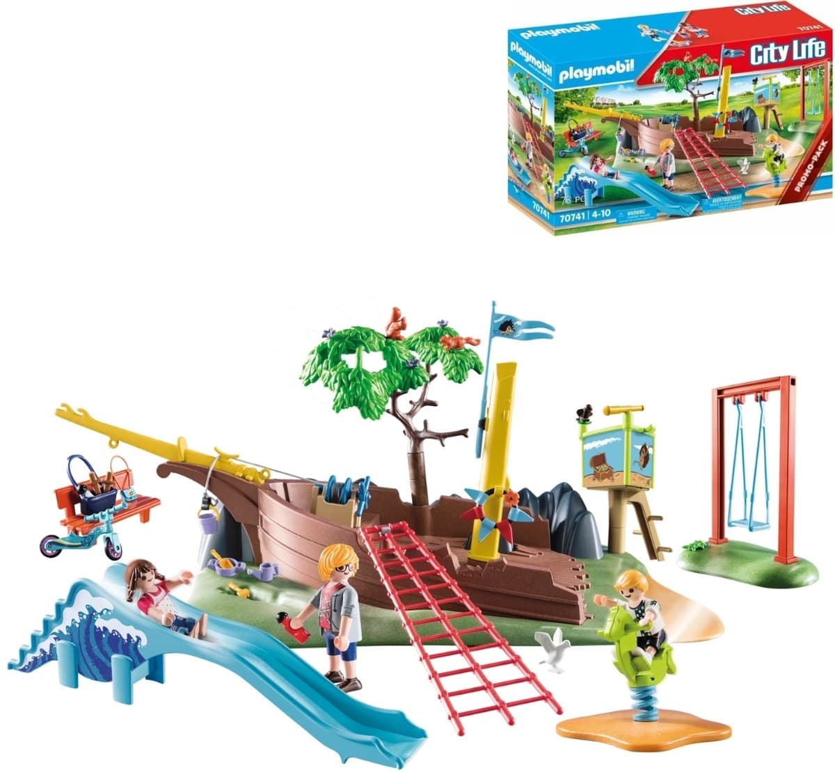 PLAYMOBIL City Life Avontuurlijke speeltuin met scheepswrak - 70741