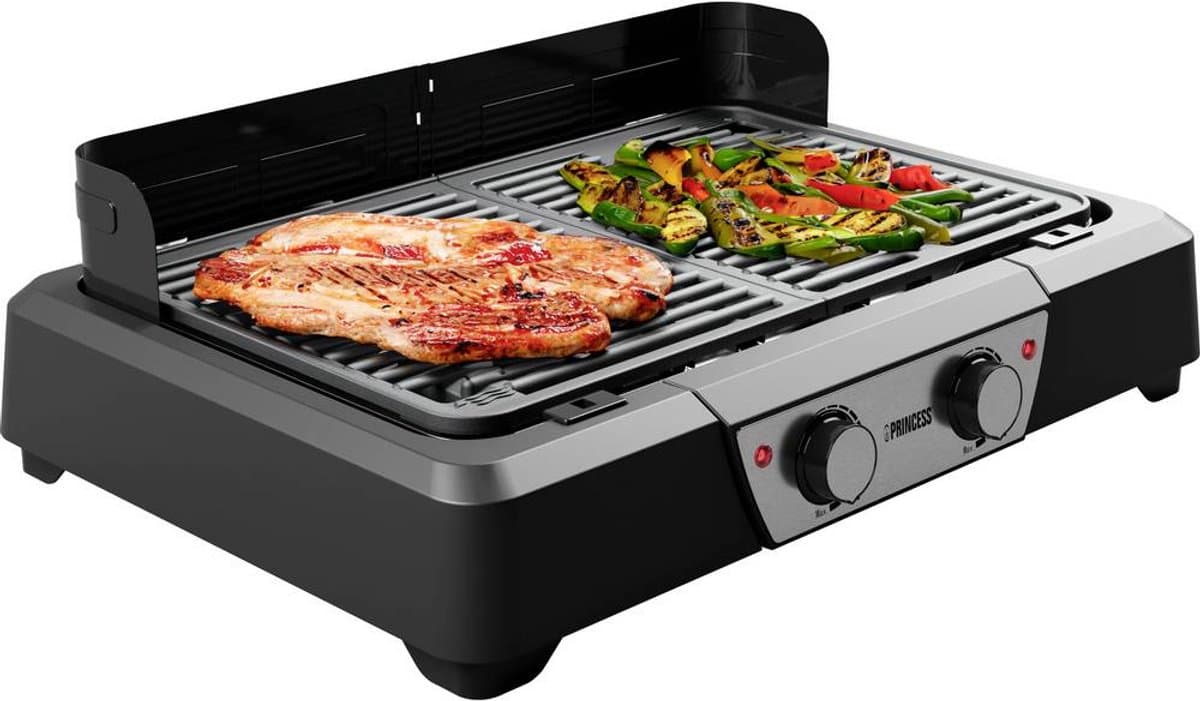 Princess BBQ Tafel Grill 112254 – Elektrische BBQ 2000W Zwart