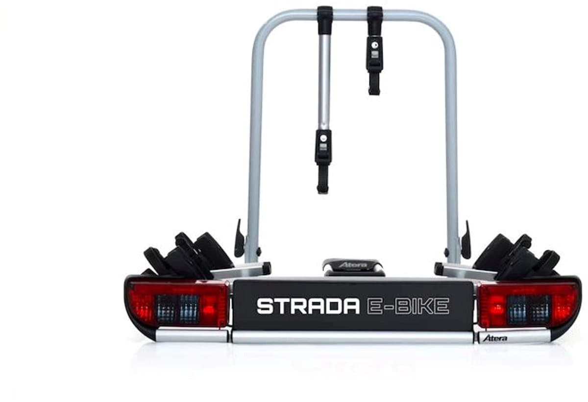 Atera fietsdrager Strada E-Bike (M) - Voor 2 (elektrische) fietsen - Maximaal draagvermogen 60 KG - Kantelbaar - Fietsen & drager zijn afsluitbaar - Extra grote afstand tussen de rails