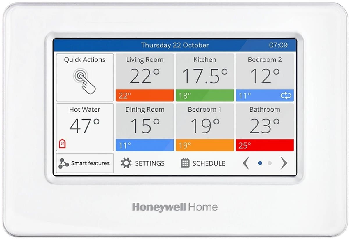 Honeywell Home evhome bedienpaneel – Slimme draadloze zoneregeling tot 12 zones (ATC938G4000)