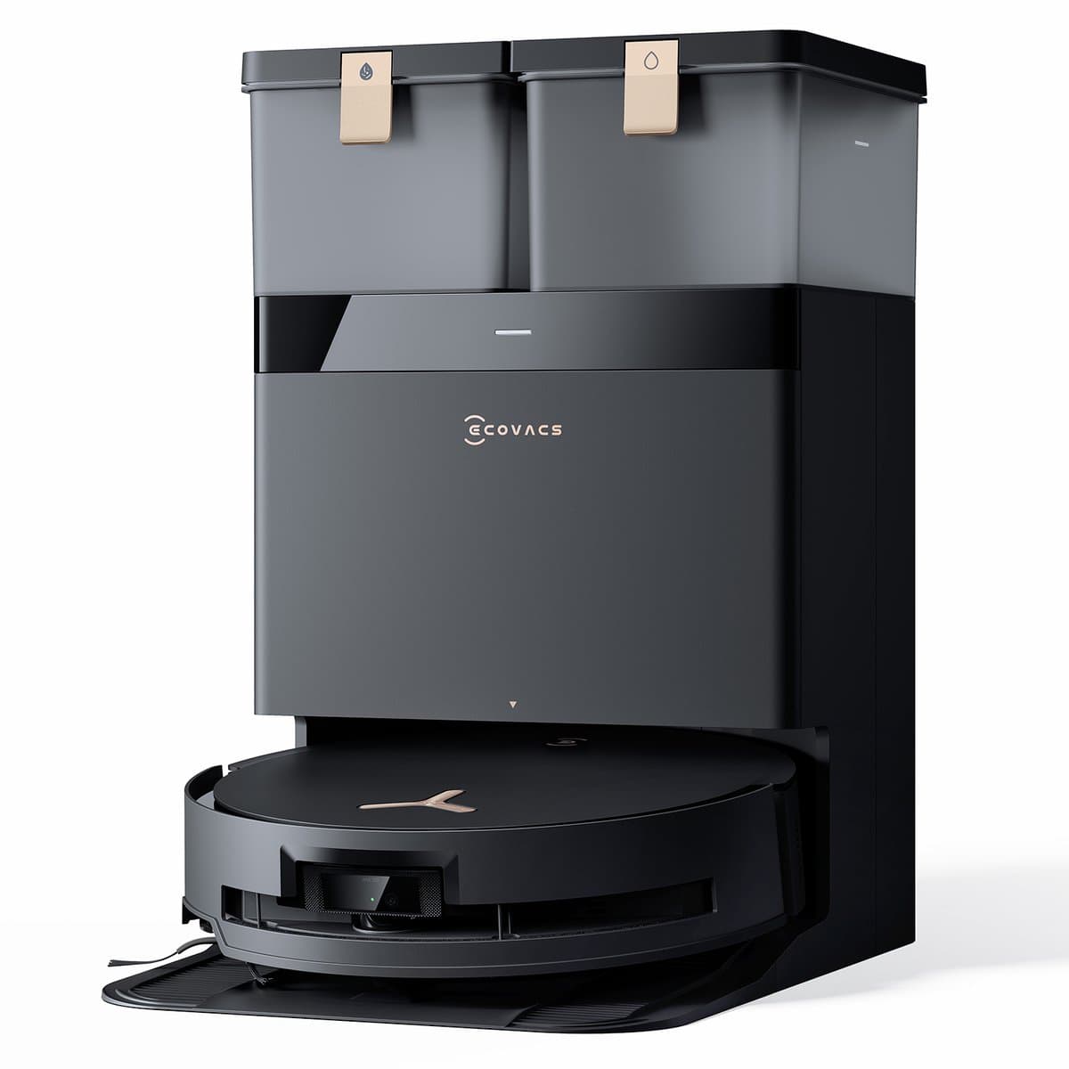 ECOVACS - DEEBOT X8 Pro omni - Stofzuig en dweilrobot (zwart) - 18.000 Pa zuigkracht- Zelfreinigende Robotstofzuiger met Warmwater – Dweilsysteem - Automatisch Leegstation - Geschikt voor dierenharen