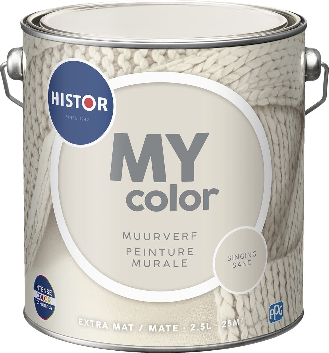 Histor MY Color Muurverf Extra Mat - Reinigbaar - Extra Dekkend - 2.5L - Singing Sand - Beige