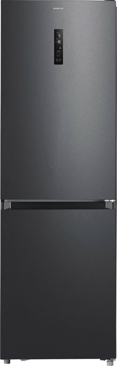 Inventum KV1850B No Frost energiezuinige koel-vriescombinatie - 185 cm hoog - 338 liter - Zeer stil: 35 dB - Superkoelen - Supervriezen - Energielabel C - Vrijstaand - Zwart
