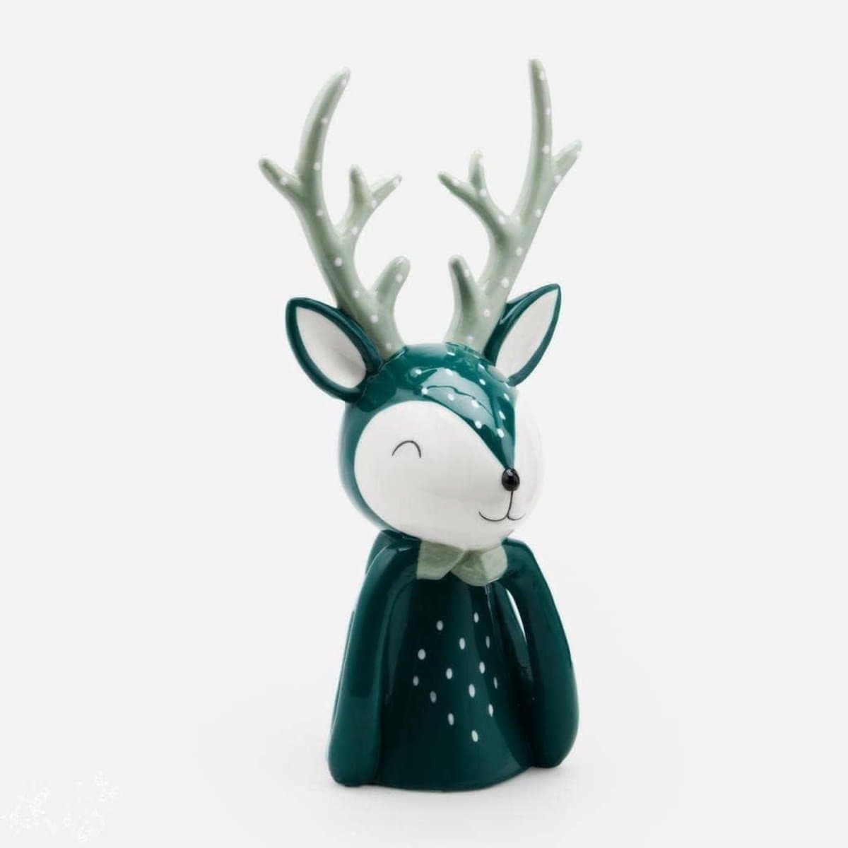 Kerst Rendier Decoratie - Kerstbeeldje - Feestelijke Sfeer - Grappig Ontwerp - 38 cm Hoog - Groen