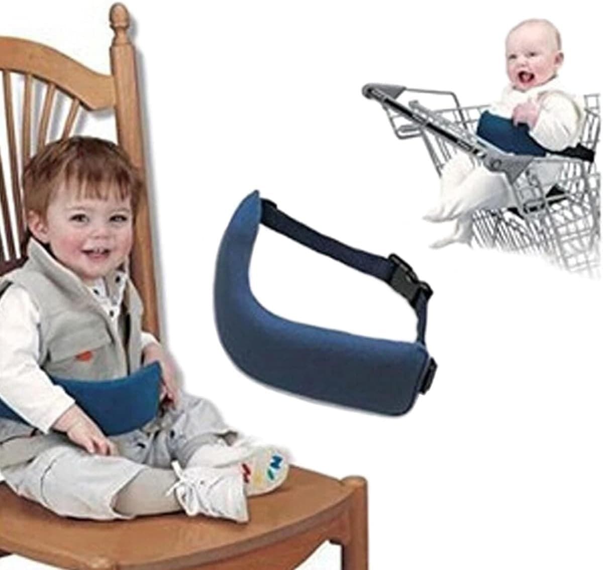 Cross strap hoge stoel - draagbare baby eetstoel met veiligheidsgordel voor optimale ondersteuning en comfort