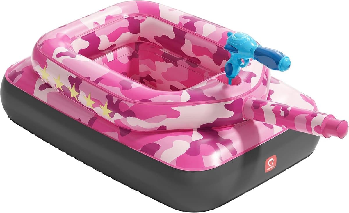SnelShoppen - Opblaasbare Zwembad Float met Waterkanon voor Kinderen 3-6 Jaar, Extra Dikke 0.35mm Opblaasbare Speelgoed, Zware Kwaliteit met Gevoerde