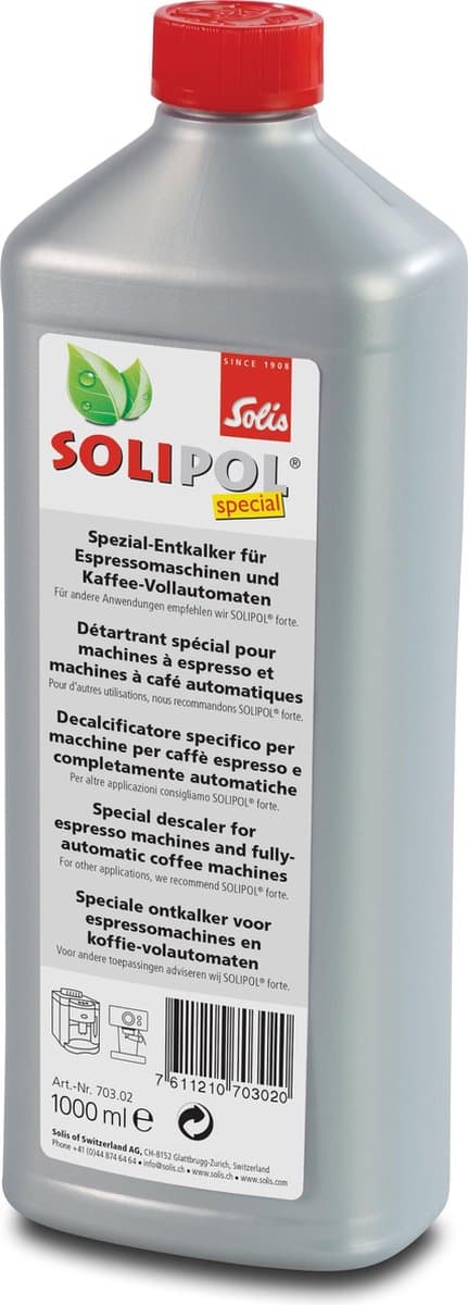 Solis Solipol Special Ontkalker 1 Liter - Vloeibare Ontkalker Koffiemachine - Effectief - Eenvoudig in Gebruik