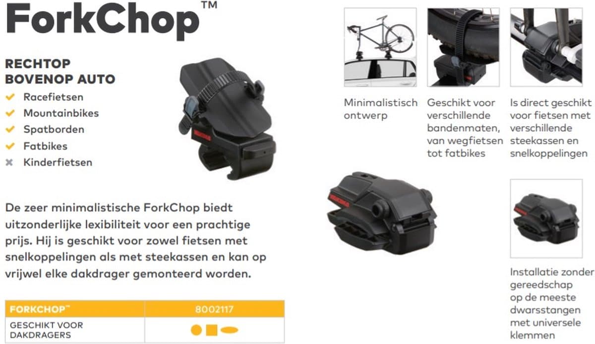 Tesla Model 3 S X en Y ForkChop Voorvork Dak Fietsendrager Fietsdrager 2 electrische fietsen Auto Fietsendragers Accessoires