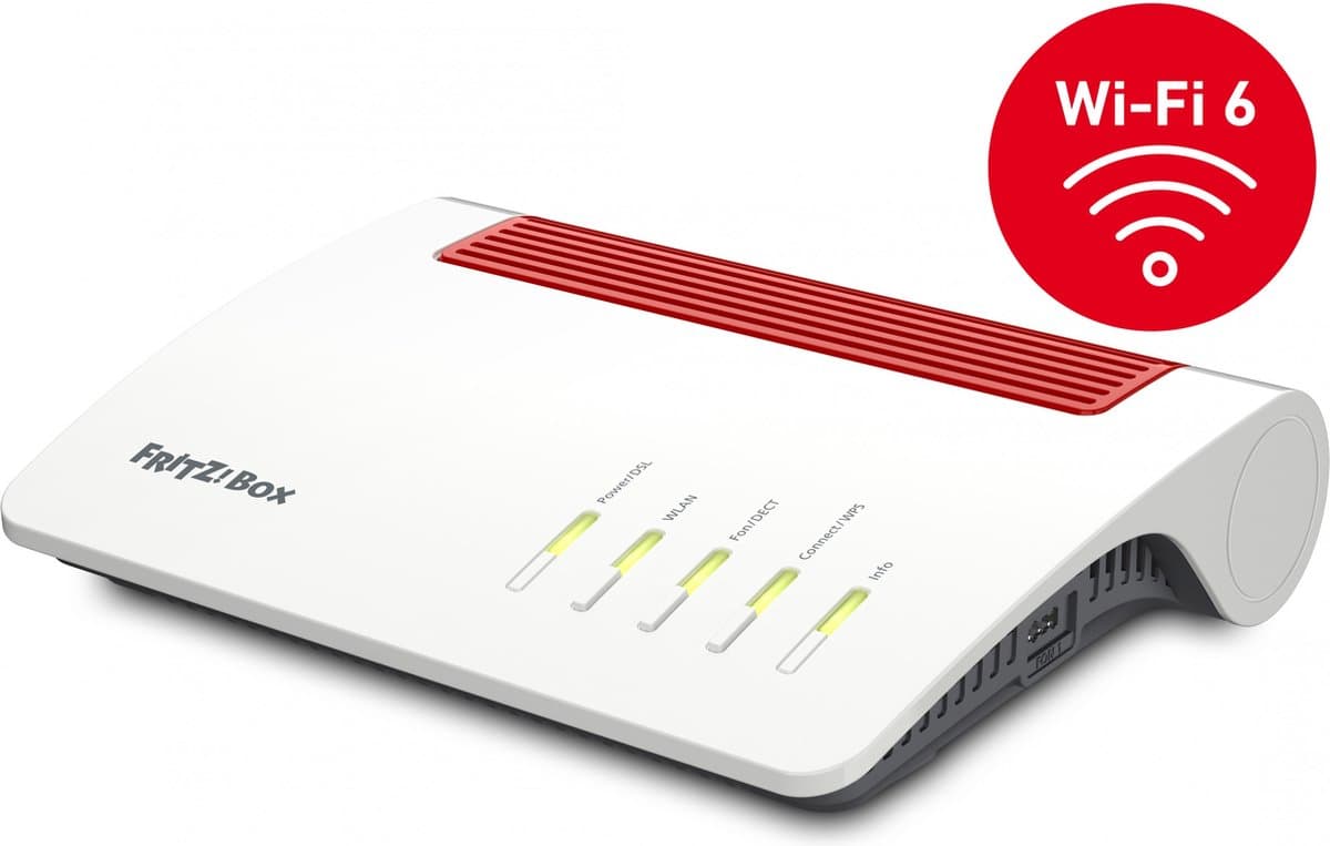 FRITZ!Box 7590 AX - Router - Mesh Master - Dual-Band - AX WiFi 6 - 1200 + 2400 Mbps - Duits model